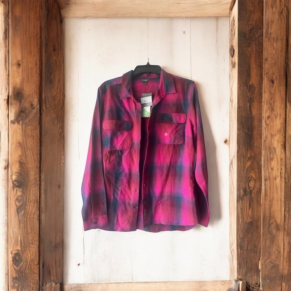 New Eddie Bauer Vibrant Plaid Button Down Shirt (NWT) - Picture 12 of 12